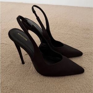 Elegant Black Slingback Heels